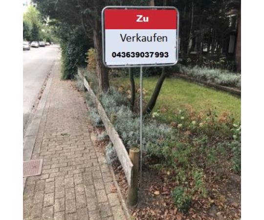 Jetzt mit Rabattenschilder, Maklerschild werben.
