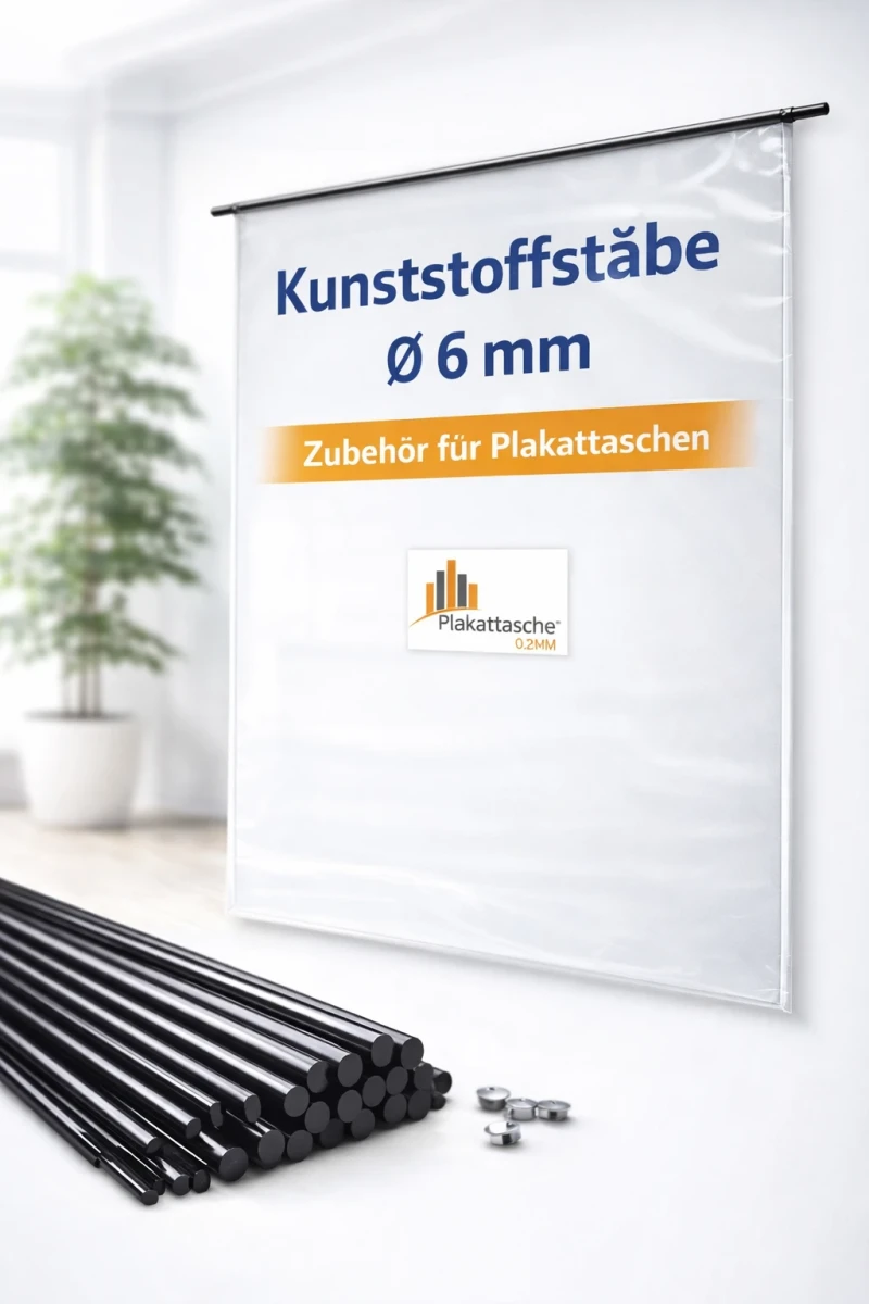 Kunststoffstäbe Ø 6 mm – Stabilität für Ihre Plakattaschen Kunststoffstäbe Ø 6 mm – Stabilität für Ihre Plakattaschen