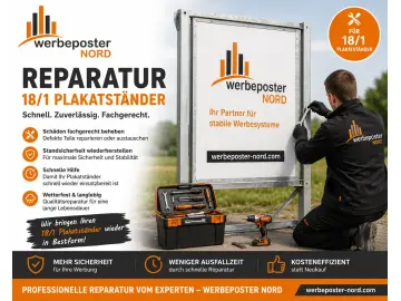 Reparaturen an Ihrem 18/1Plakatschild
