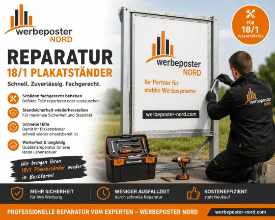 Reparaturen an Ihrem 18/1Plakatschild