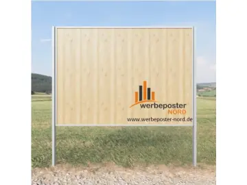 Wir bauen ihr 18/1 Werbewände-Werbewand bei Werbeposter-Nord in der Größe 3675 x 2550 mm