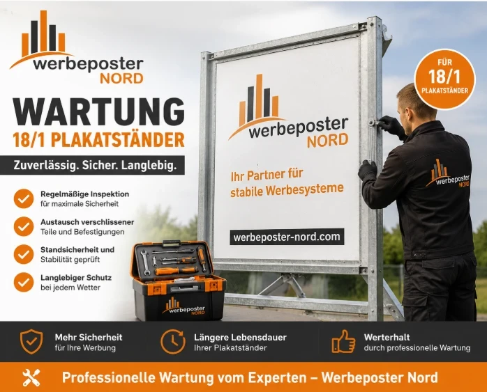 Wir warten Ihr 18/1Plakatständer